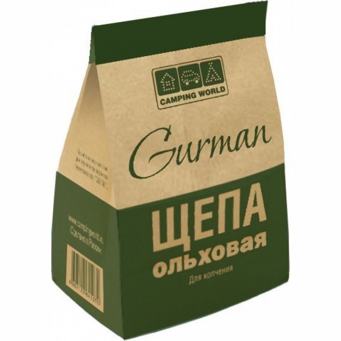 Щепа ольховая CAMPING WORLD Gurman, 2,5 л. 138216 Щепа ольховая CAMPING WORLD Gurman, 2,5 л. 138216